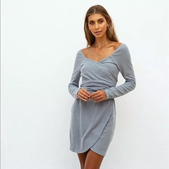 Sold Sabo  Skirt Long Sleeve Blue Mirage DressUS 2 - Picture 5 of 8